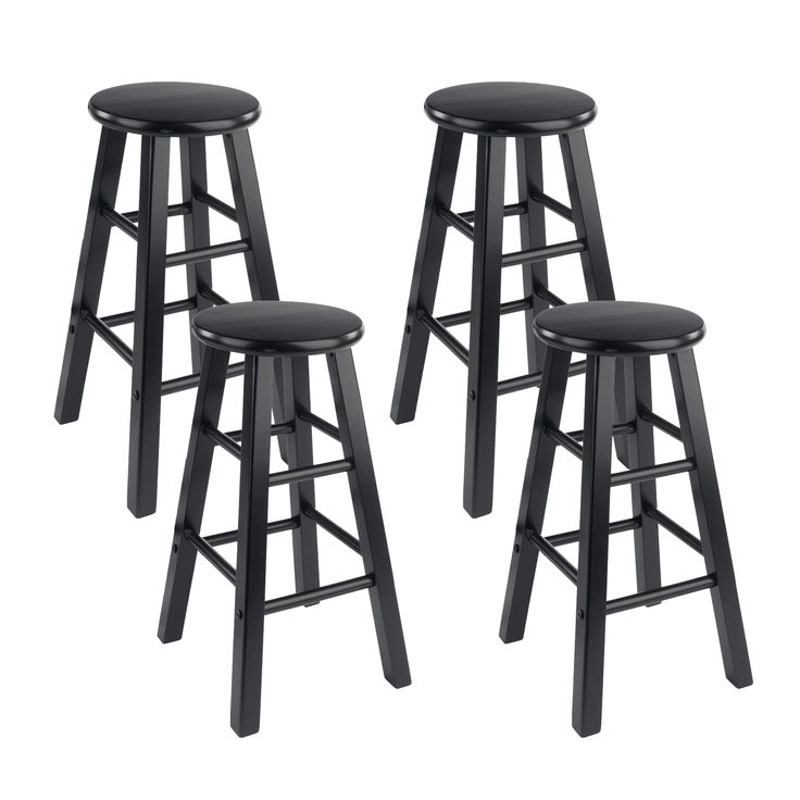 Image of Rustic Solid Wood Bar Stool — Classic Oak Comfort