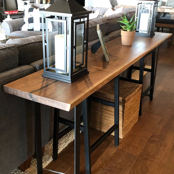 Image of Bar Table with U-Shaped Legs — Peruvian Walnut