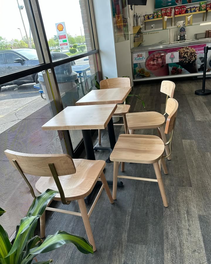 Image of High Stool Bar Chair — Solid Maple