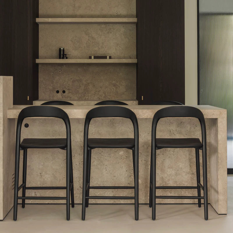 Image of Modern Solid Wood Bar Stool — Ash Wood