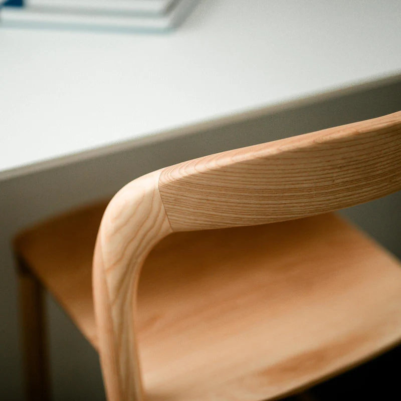 Image of Modern Solid Wood Bar Stool — Ash Wood