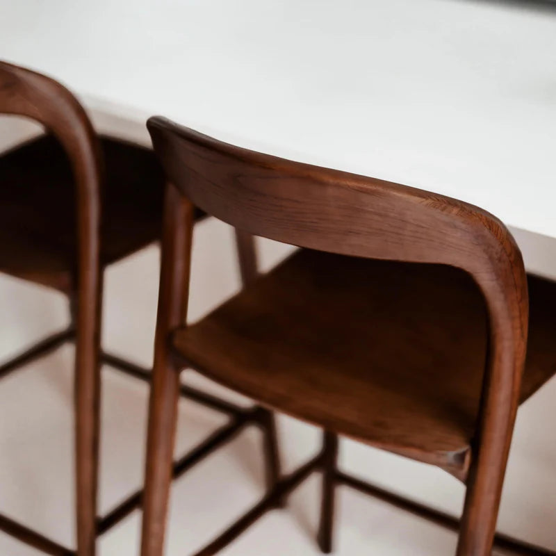 Image of Modern Solid Wood Bar Stool — Ash Wood