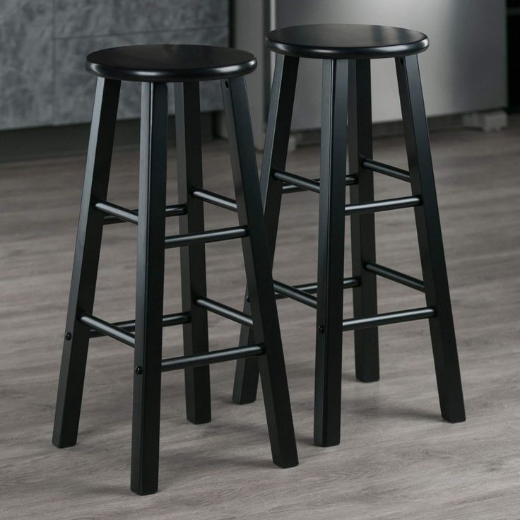 Image of Rustic Solid Wood Bar Stool — Classic Oak Comfort