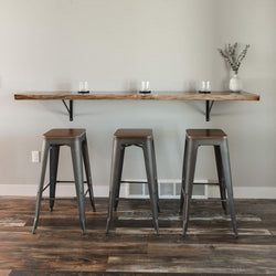 Image of Live Edge Floating Bar — Walnut