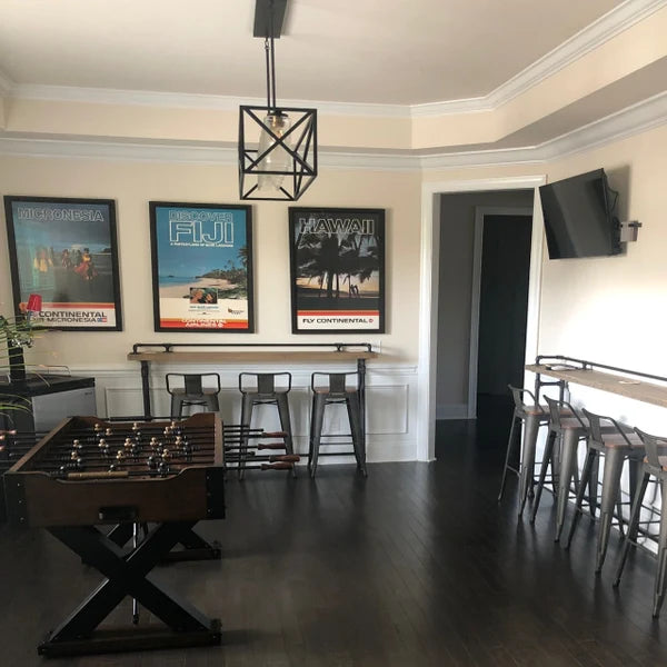 Image of Reclaimed Barn Wood Sofa Bar Table — Reclaimed Wood