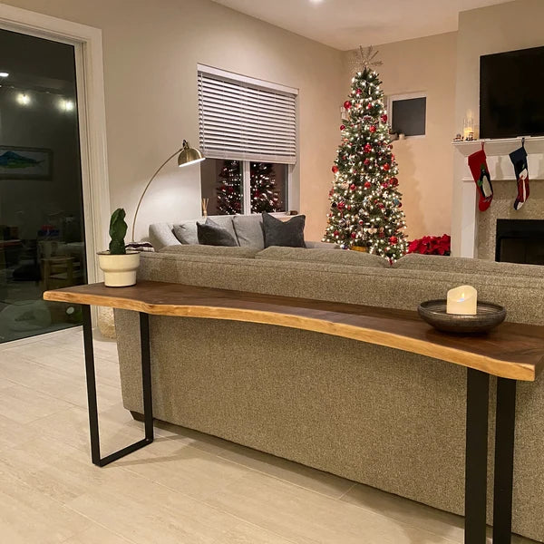 Image of Bar Table with U-Shaped Legs — Peruvian Walnut