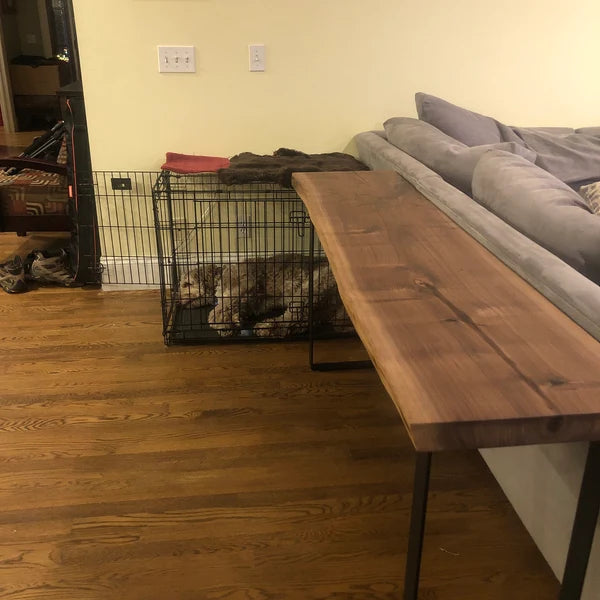 Image of Bar Table with U-Shaped Legs — Peruvian Walnut