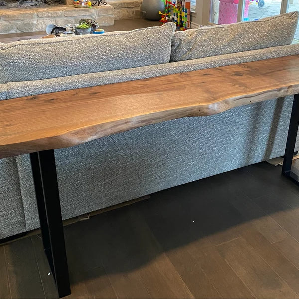 Image of Bar Table with U-Shaped Legs — Peruvian Walnut
