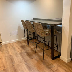 Image of Bar Table with Safety Rail — Solid Pine Wood