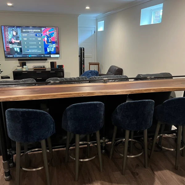 Image of Reclaimed Barn Wood Sofa Bar Table — Reclaimed Wood