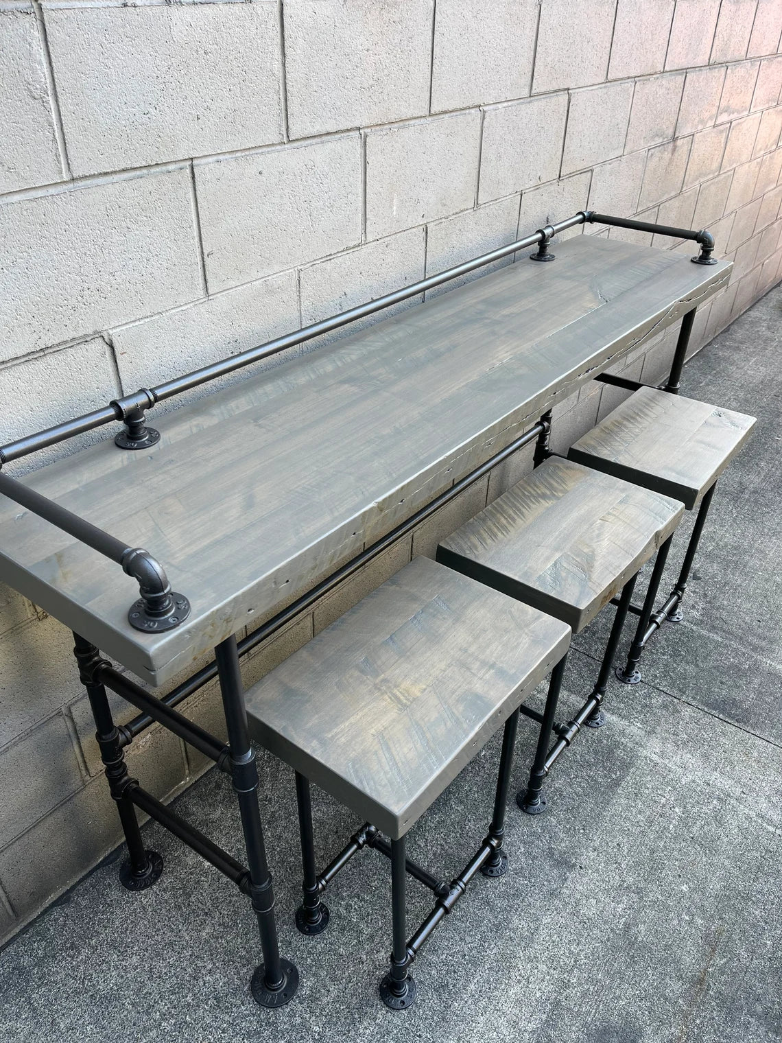 Reclaimed Barn Wood Sofa Bar Table — Reclaimed Wood