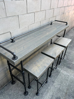 Image of Reclaimed Barn Wood Sofa Bar Table — Reclaimed Wood