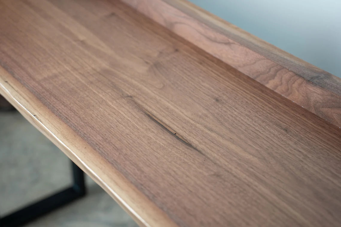 Image of Bar Table with Safety Rail — Solid Pine Wood