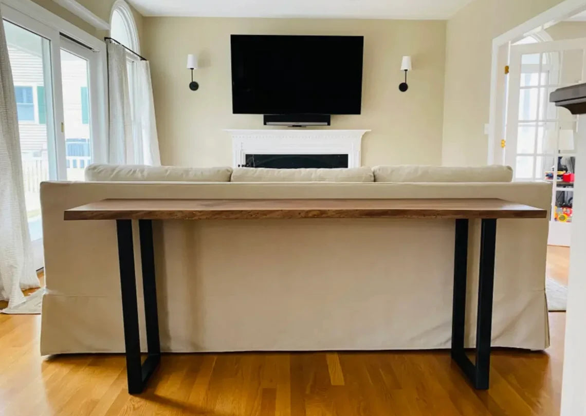 Image of Bar Table with U-Shaped Legs — Peruvian Walnut